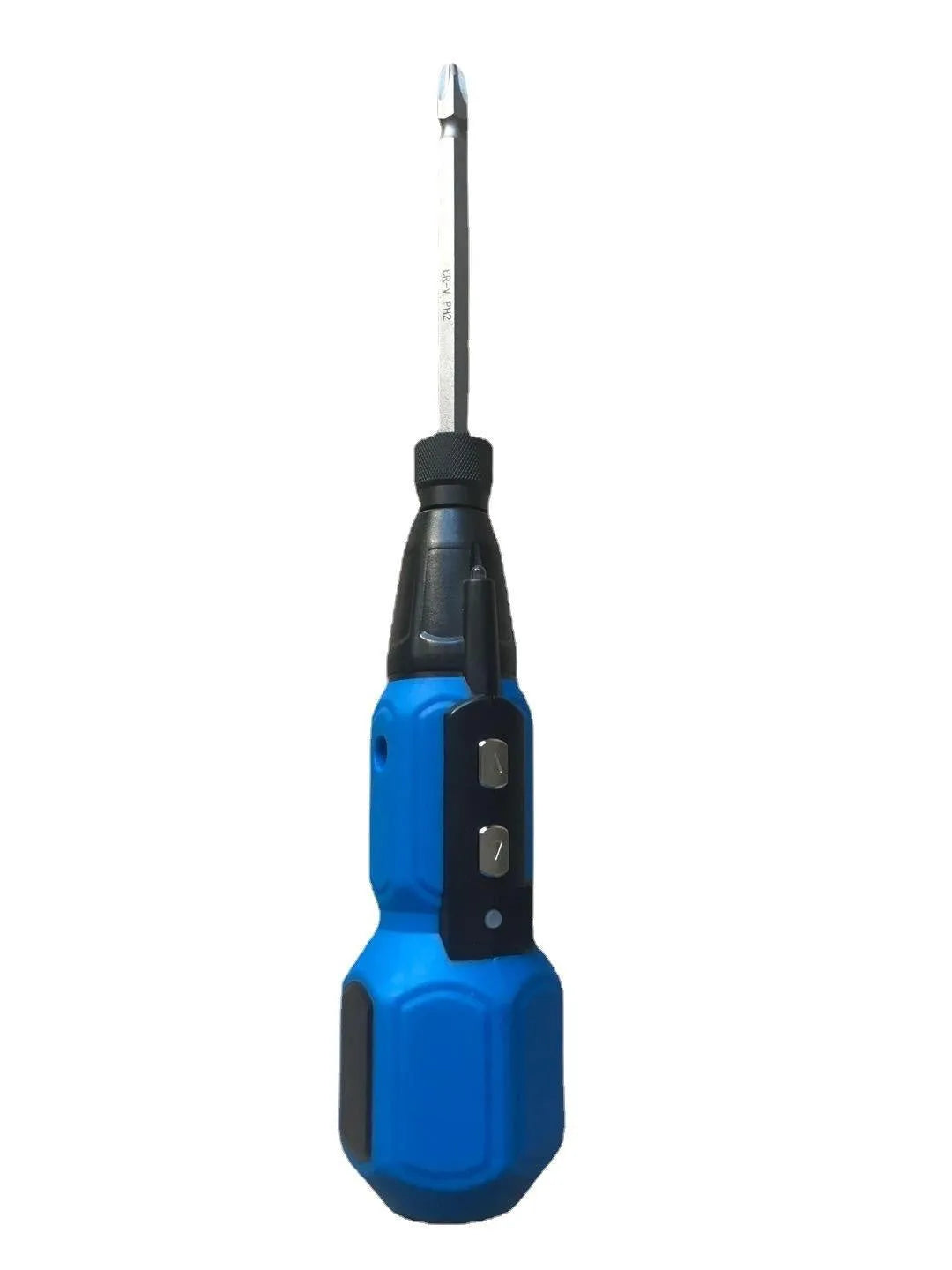 Black and blue alloy steel straight handle rechargeable electric screwdriver with 36V lithium battery