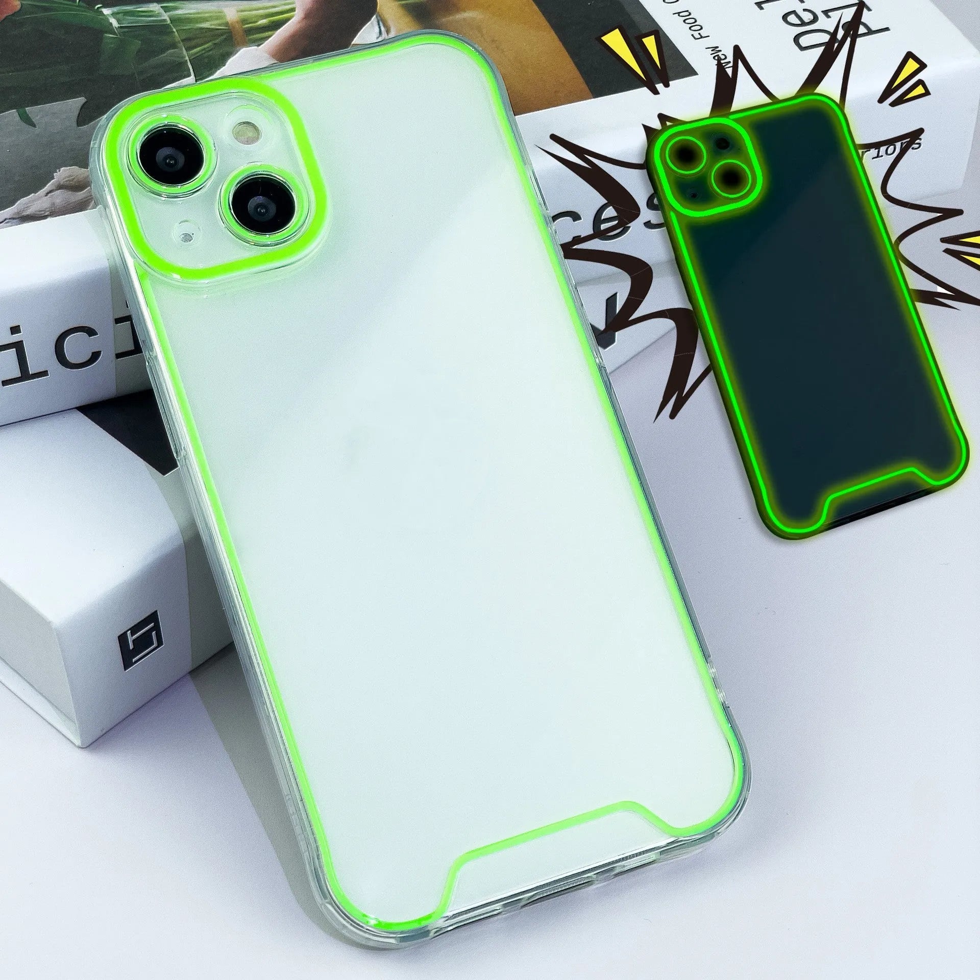 Glow in the dark Christmas phone case for iPhone in festive colours