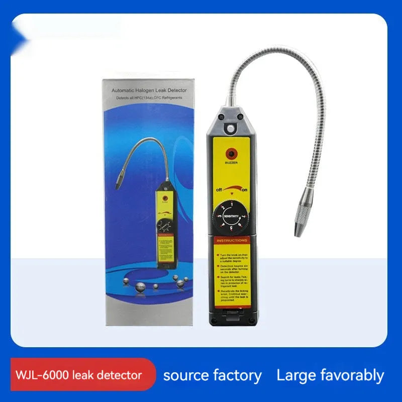 WJL-6000 halogen refrigerant leak detector with extended probe for automotive air conditioning systems