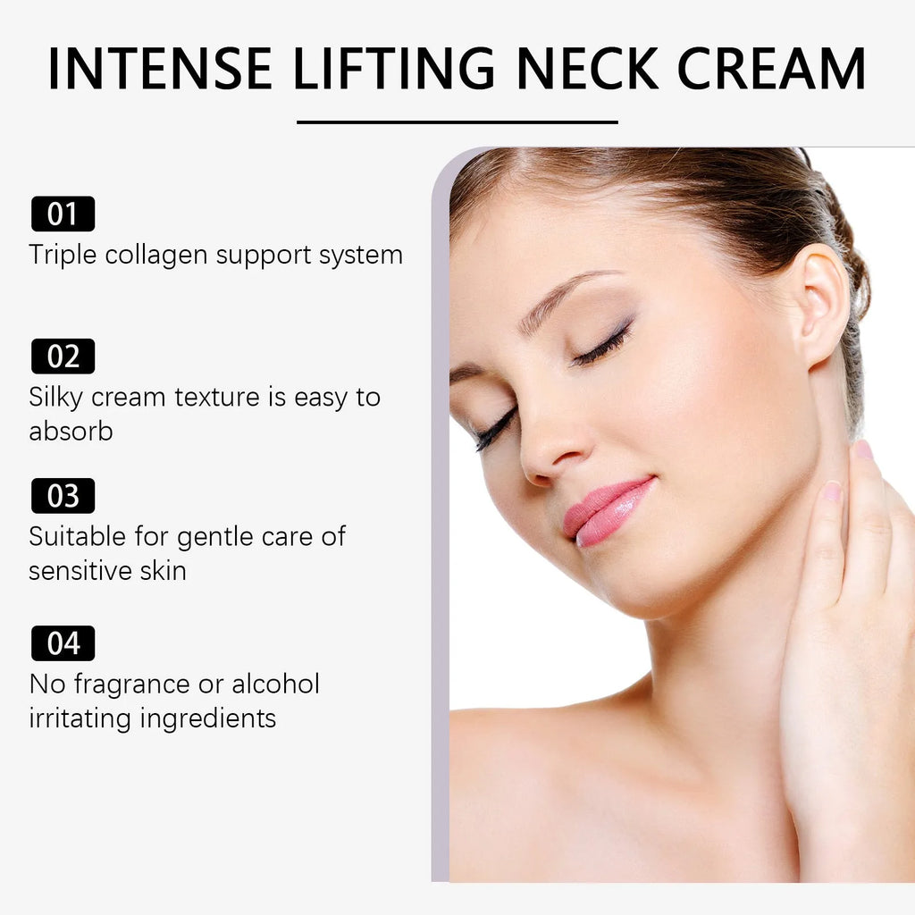 50g tightening neck cream container with hydrolysed collagen and shea butter for neck firming and hydration