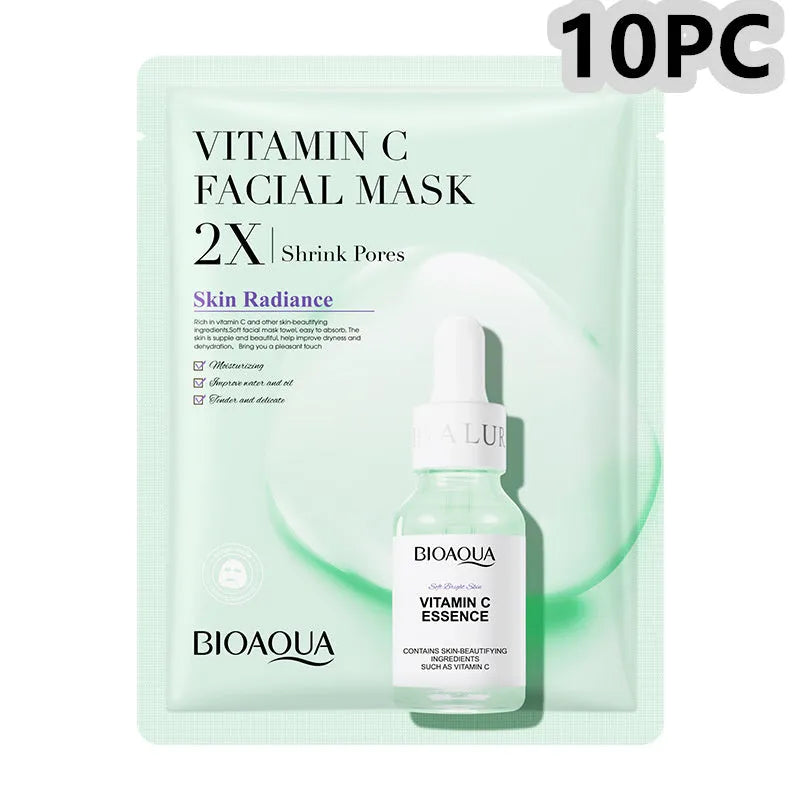 Collagen face sheet mask with 30g gel formula showing hyaluronic acid and Centella Asiatica variants