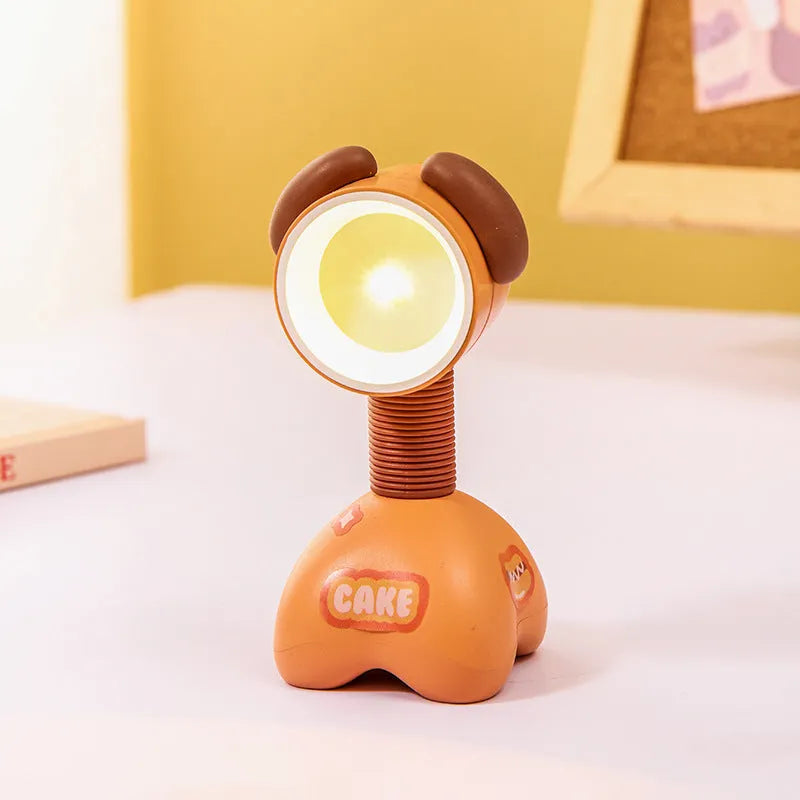 DIY magnetic cartoon desk night light with adjustable lighting in 10.5cm plastic housing