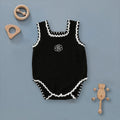 White lace triangle romper for babies, thin cotton, sleeveless pullover style
