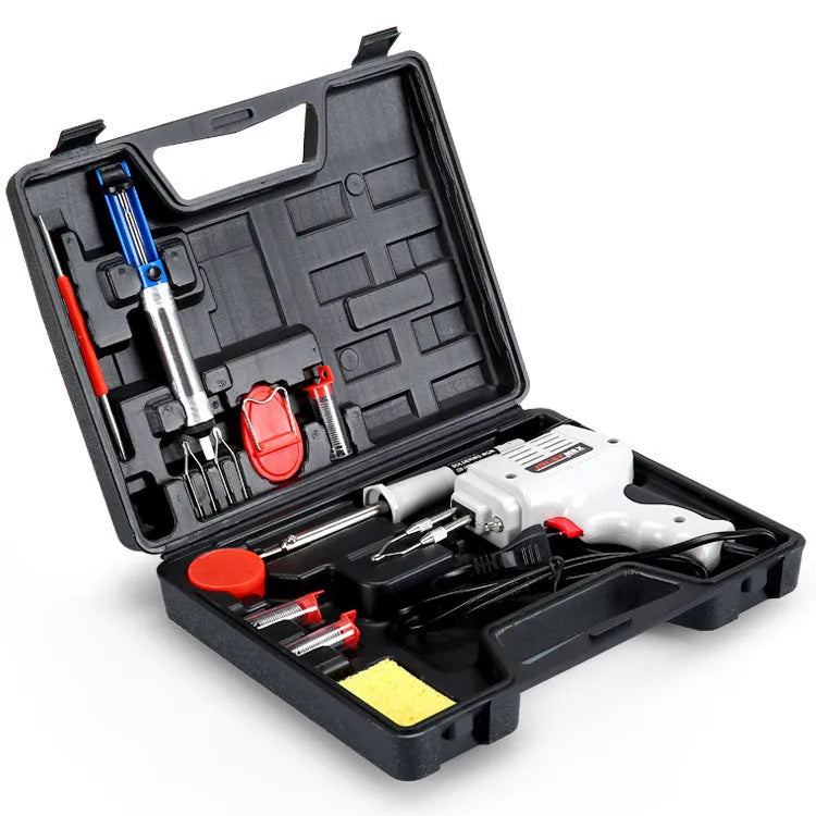 100W internal thermal handheld soldering gun with iron head and simple toolbox set