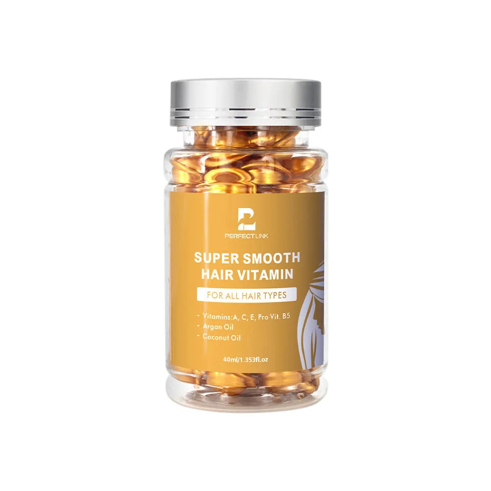 40ml plastic bottle of Vitamin Nuts Hair Care Essential Oil in one of six colour options