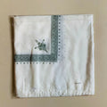 Printed polyester square scarf showing 138x138cm dimensions in assorted colours