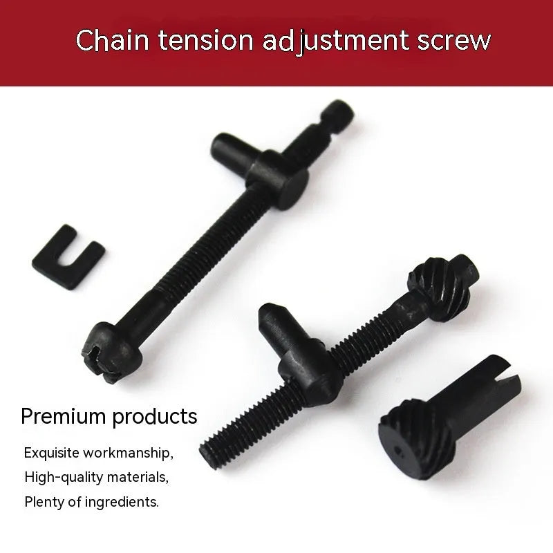 Assortment of nylon thread spools for chainsaw chain tension adjustment repair.