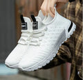 Men's casual mesh shoes in Army Green colour on a white background.