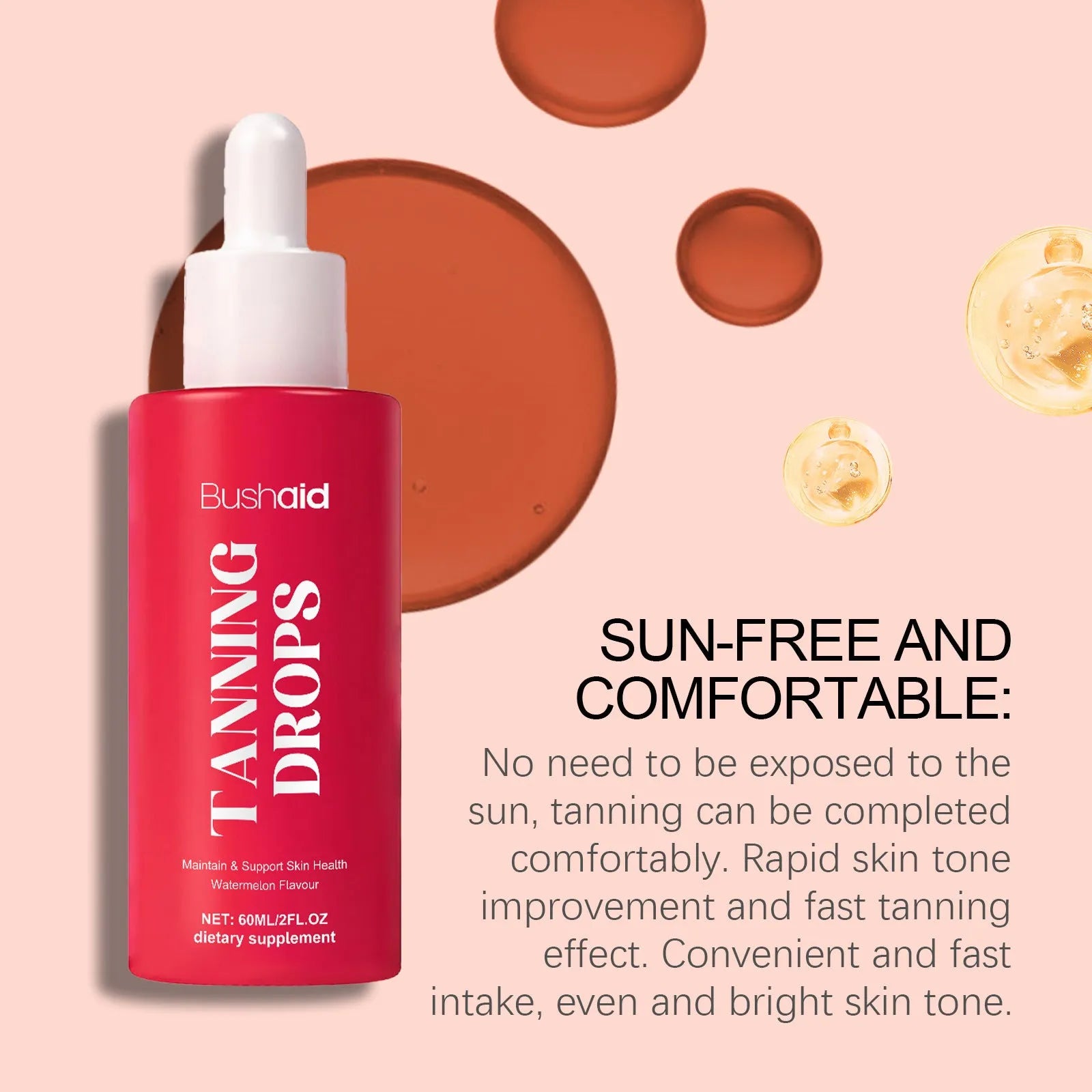 60ml droplet bottle of sun-free natural blackness serum with mint and watermelon extract.
