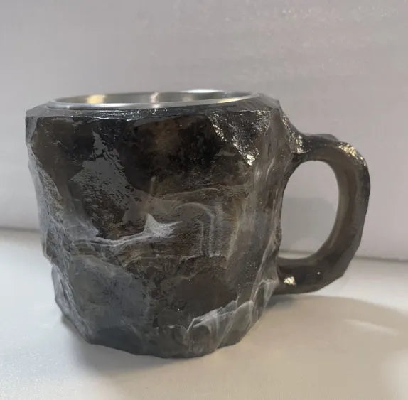 400ml resin mineral crystal coffee mug with handle in multiple colour options
