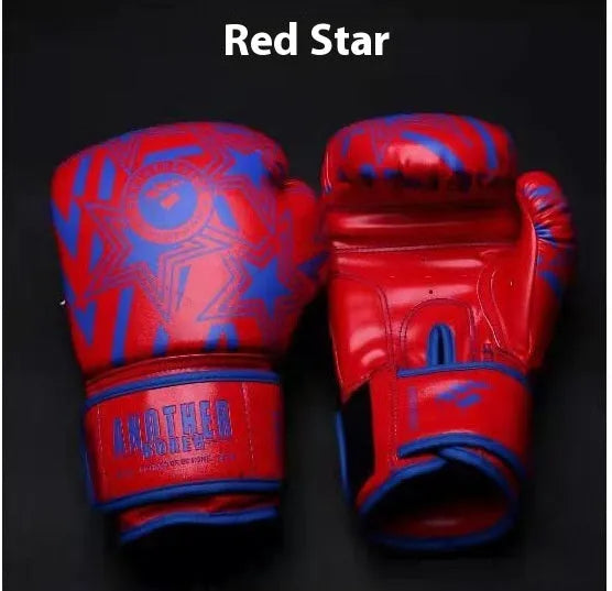 A pair of children's vertical-style boxing gloves in a choice of colours, showing the XINGX star design.