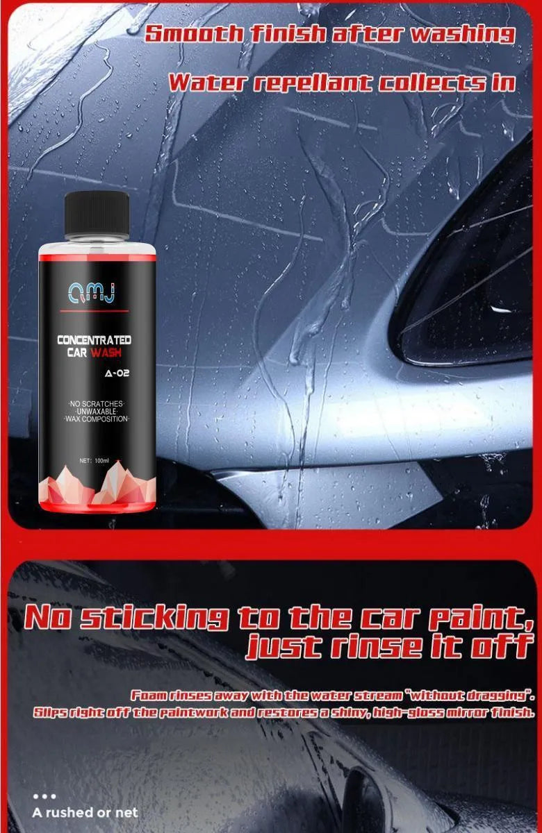 100ml bottle of super concentrated car decontamination and polishing high foam cleaner