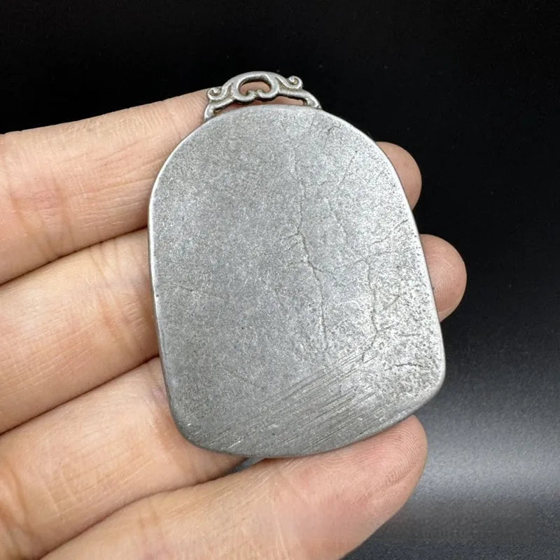 Iron metal pendant with Chinese geometric design of Aryaacalanatha Yamantaka