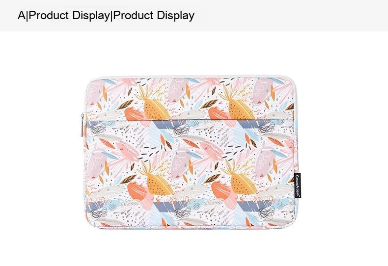 White PU leather waterproof laptop protective sleeve for 14 inch computers