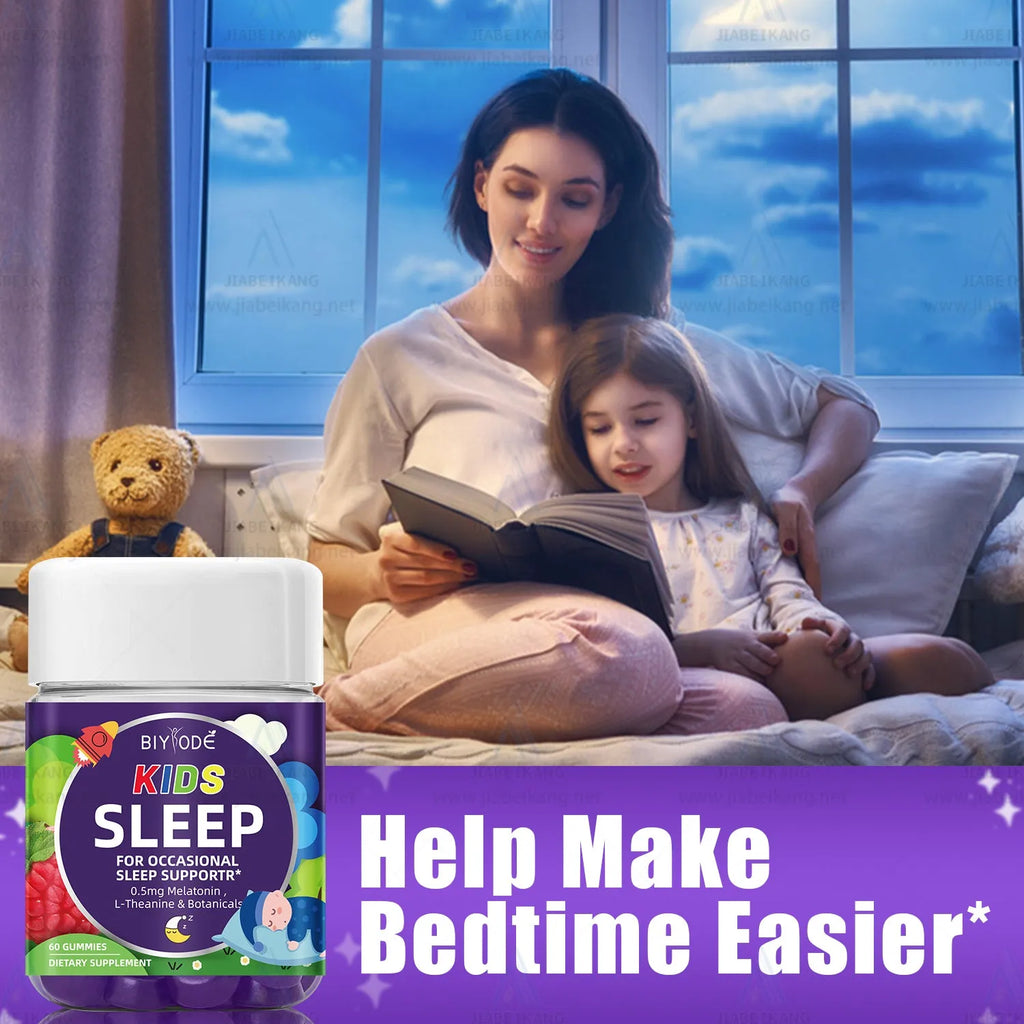 Children melatonin sleep support gummies in a bottle, 60 gummies, with melatonin and L-Theanine