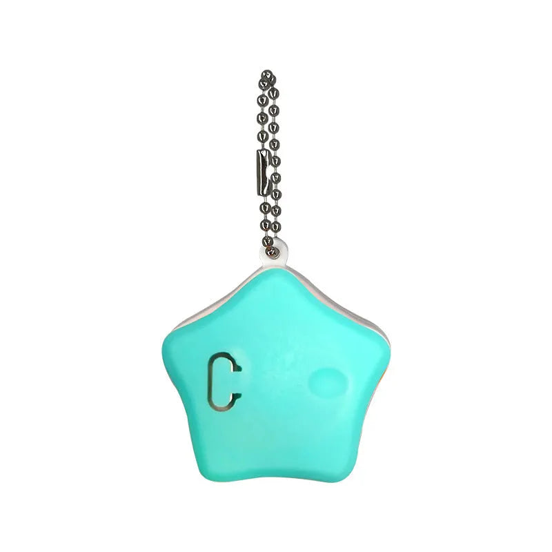 Blue rechargeable dog walking light pendant with clip for pet collars