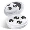 White wireless red light EMS eye massager for facial beauty treatment