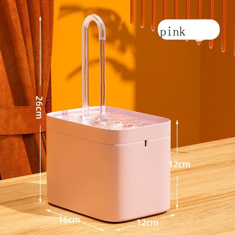 Automatic cat water fountain 1.5L USB mute pump recirculating filtering drinker bowl for cats and pets