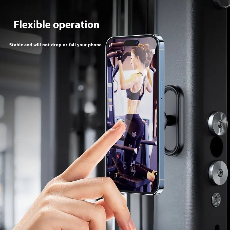 Double-sided magnetic photography bracket for outdoor camera mounting on metal surfaces