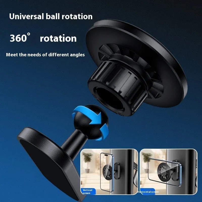 Double-sided magnetic photography bracket for outdoor camera mounting on metal surfaces