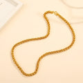 Alloy snake bones chain necklace in titanium steel finish with bones pattern, one of eight colour style options