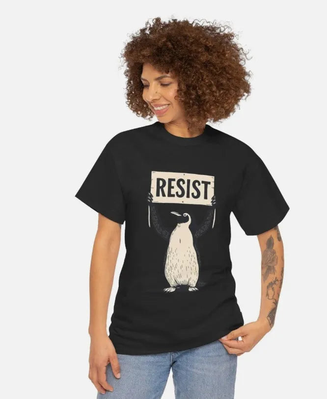 Straight-fit cotton short-sleeve T-shirt with a round neck, shown in black, green, and white.