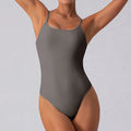 Slim triangle yoga jumpsuit for women in sleeveless tight-fitting design with moisture absorption fabric