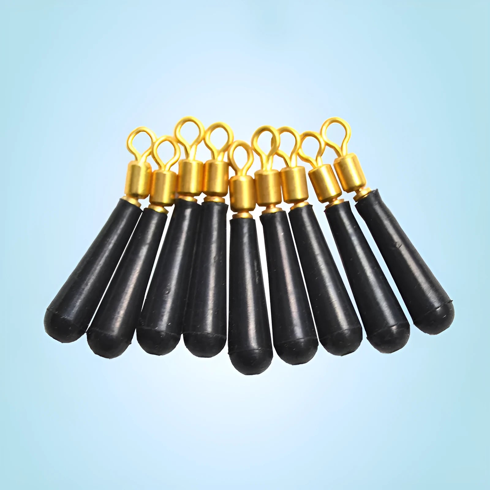 Copper head rotating fishing float seat tackle with rubber and metal construction in three sizes