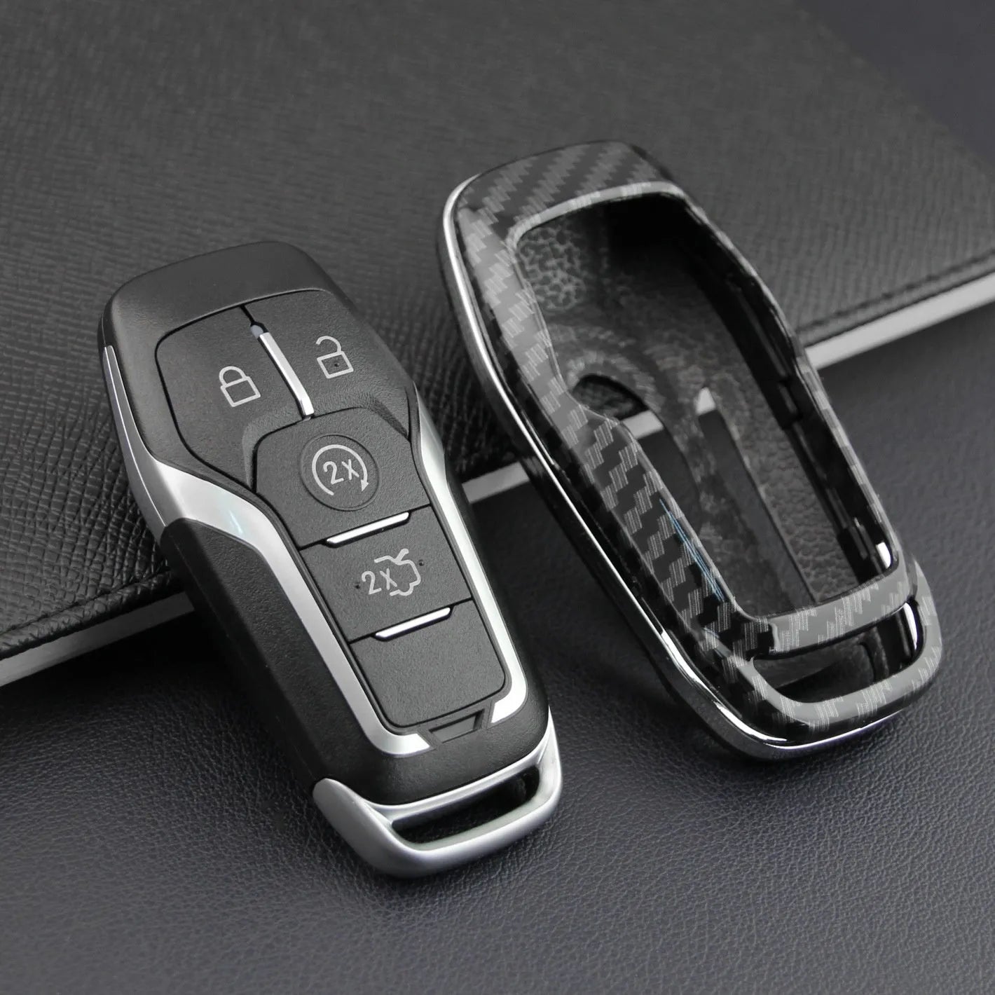 Plastic car key remote protective shell with optional buckle for vehicle key fob protection