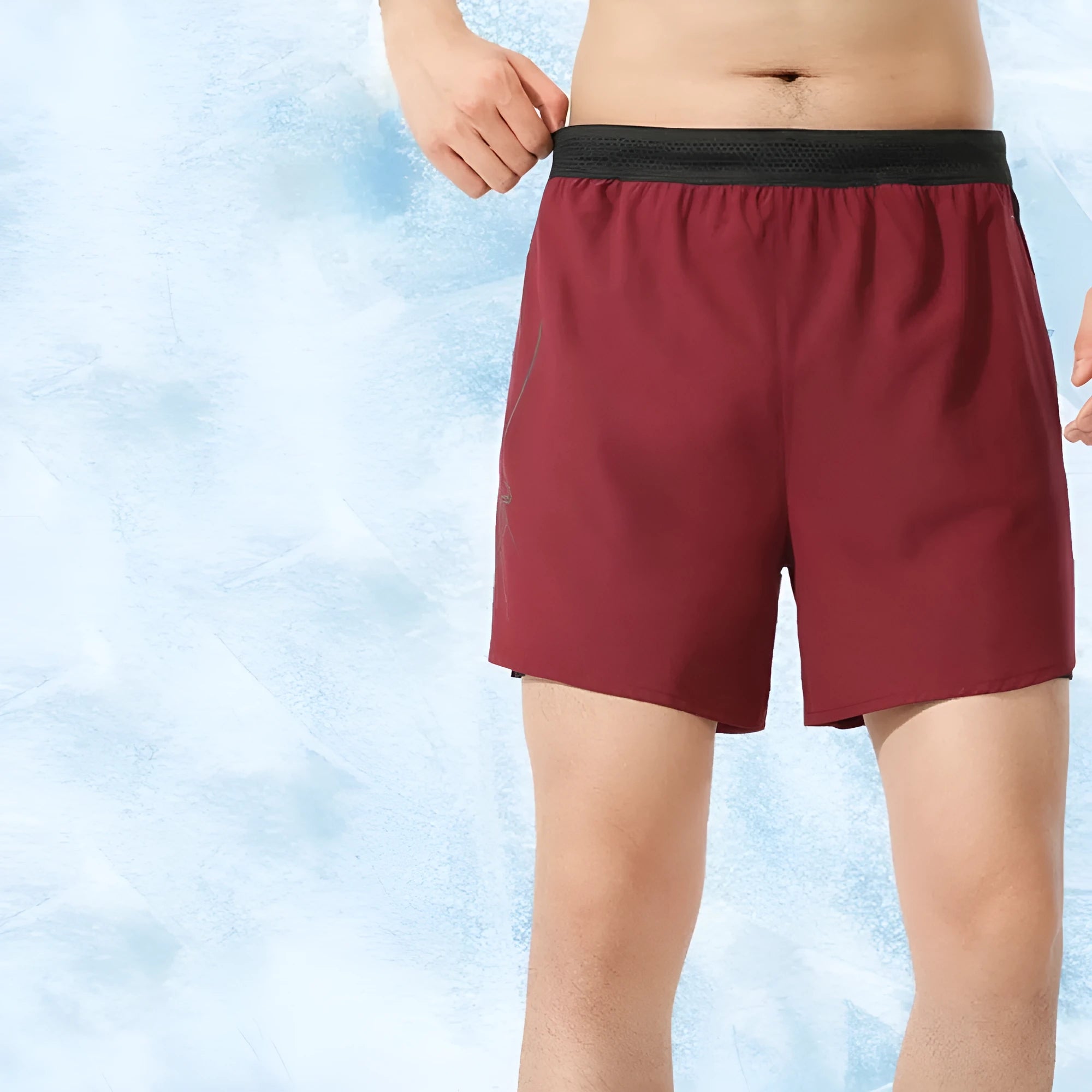 Men's solid colour polyester basketball shorts with low waist design in various colour options