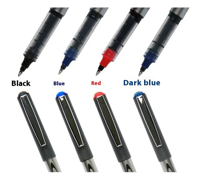 Water-based quick-drying signature pens with 0.5mm tips in multiple ink colours packaged in 12-piece box
