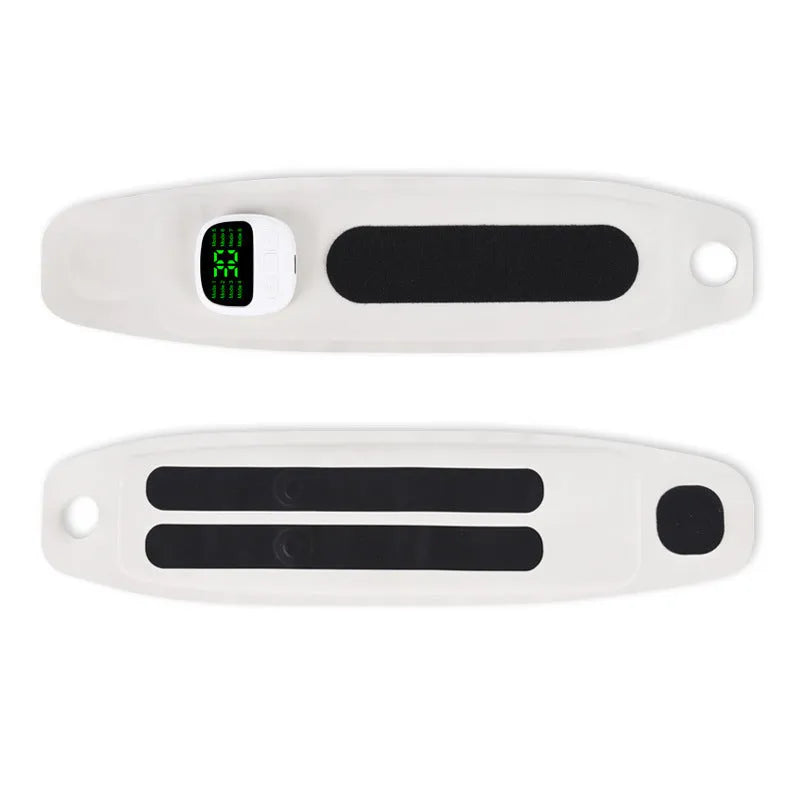 Adjustable hand massage instrument with wristbands in beige, blue and navy blue colour options