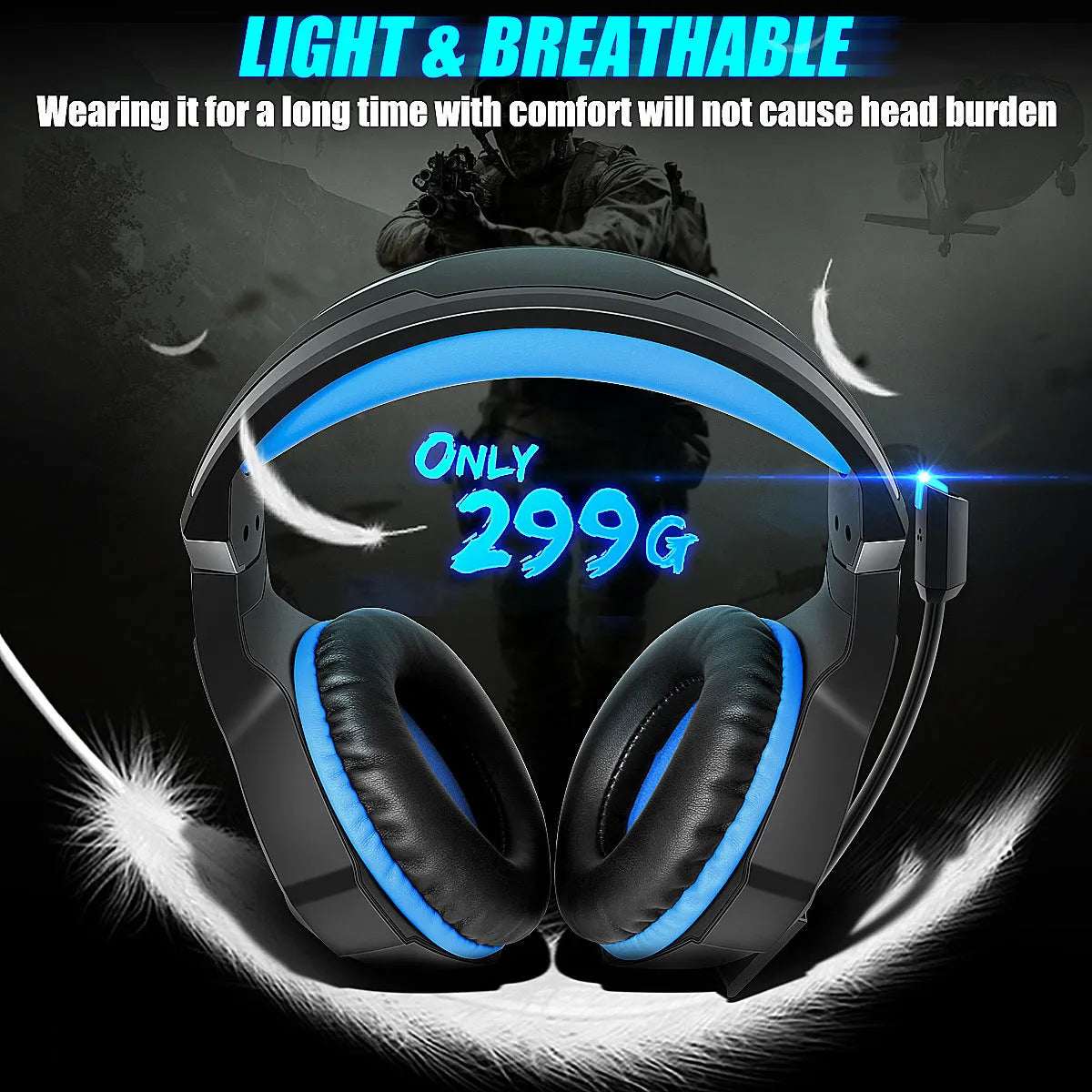 Thunder Wear gaming headset with microphone in black with coloured accents and visible 50mm drivers