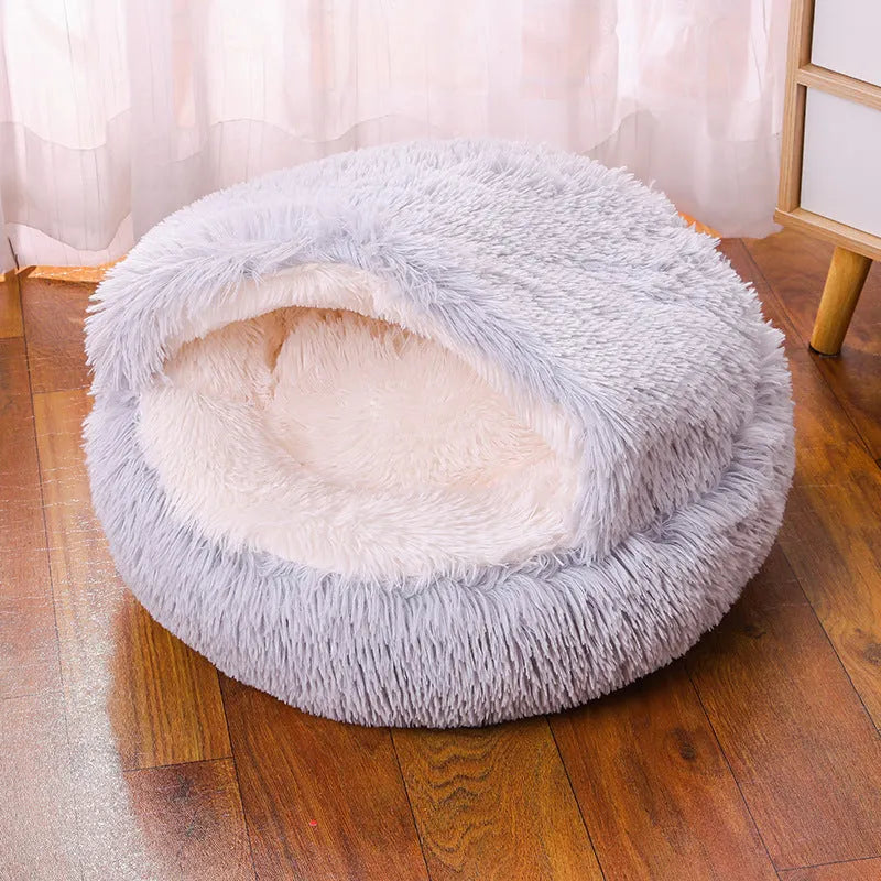 Waterproof cloth dog kennel in a semi-surrounded design showing a gradient colour option.
