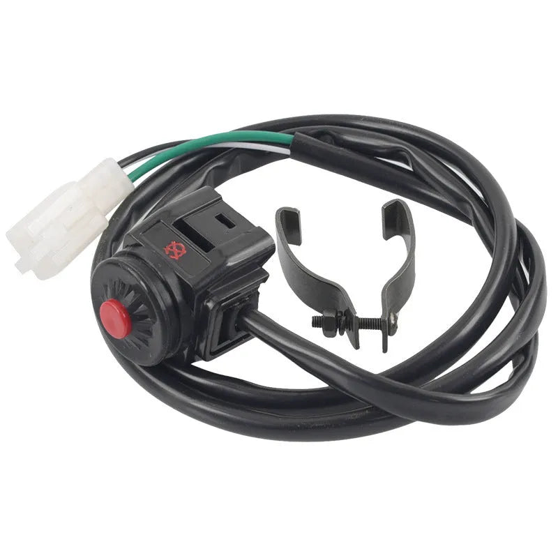 60mm motorcycle four-wheel ATV ignition point button start close switch in red and yellow