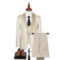 Men's jacquard slim fit suit in blue, acetate fibre blend, with structured jacket and trousers