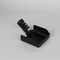 Yellow and black plastic phone sunshade holder with clip for beach and poolside use