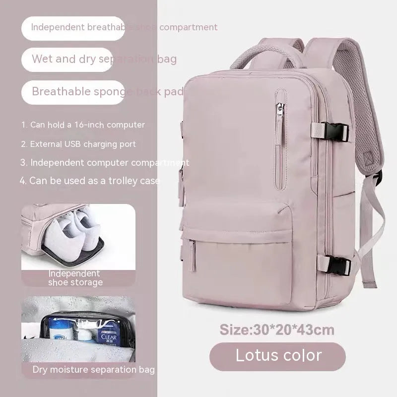 Large capacity nylon mummy backpack in a choice of colours including mint green and black.