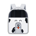 Large capacity portable pet backpack in PU PVC, available in pink, gray, beige, blue, green, for outdoor travel with cats and dogs