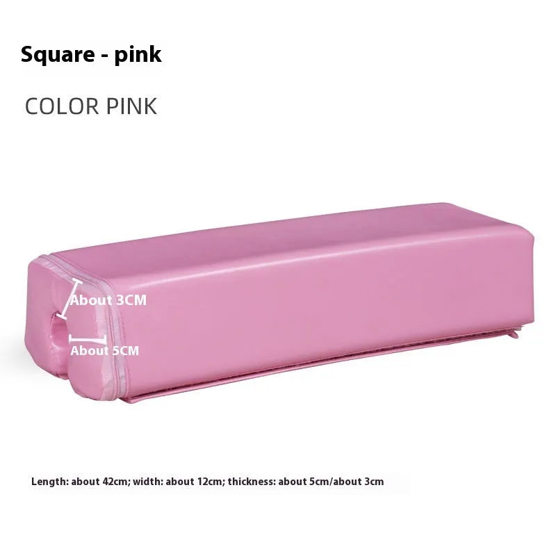Square barbell protection mat in Cherry Blossom powder colour for waist support during fitness training