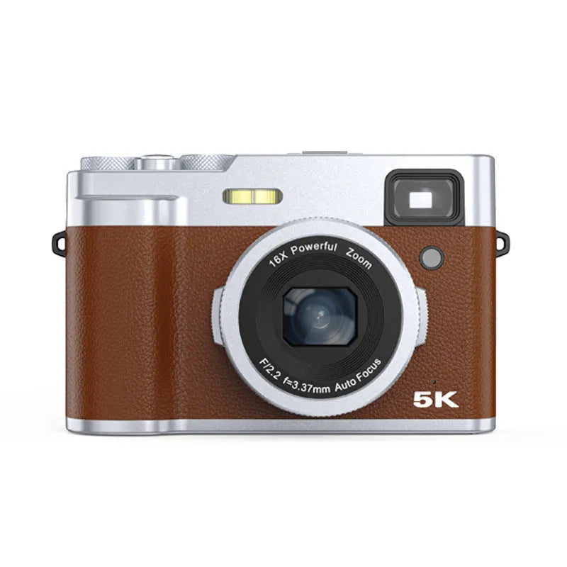 Black Kashmir digital camera with front and rear lenses, optical viewfinder, and a 2.88-inch screen on back.