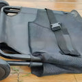 Large black foldable aluminum alloy pet stretcher with nylon straps for emergency dog transfer