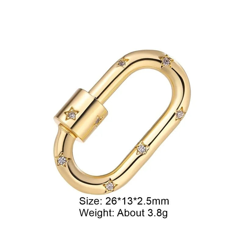 Copper climbing heart button fastener with micro-inlaid zircon stones and gold electroplating.