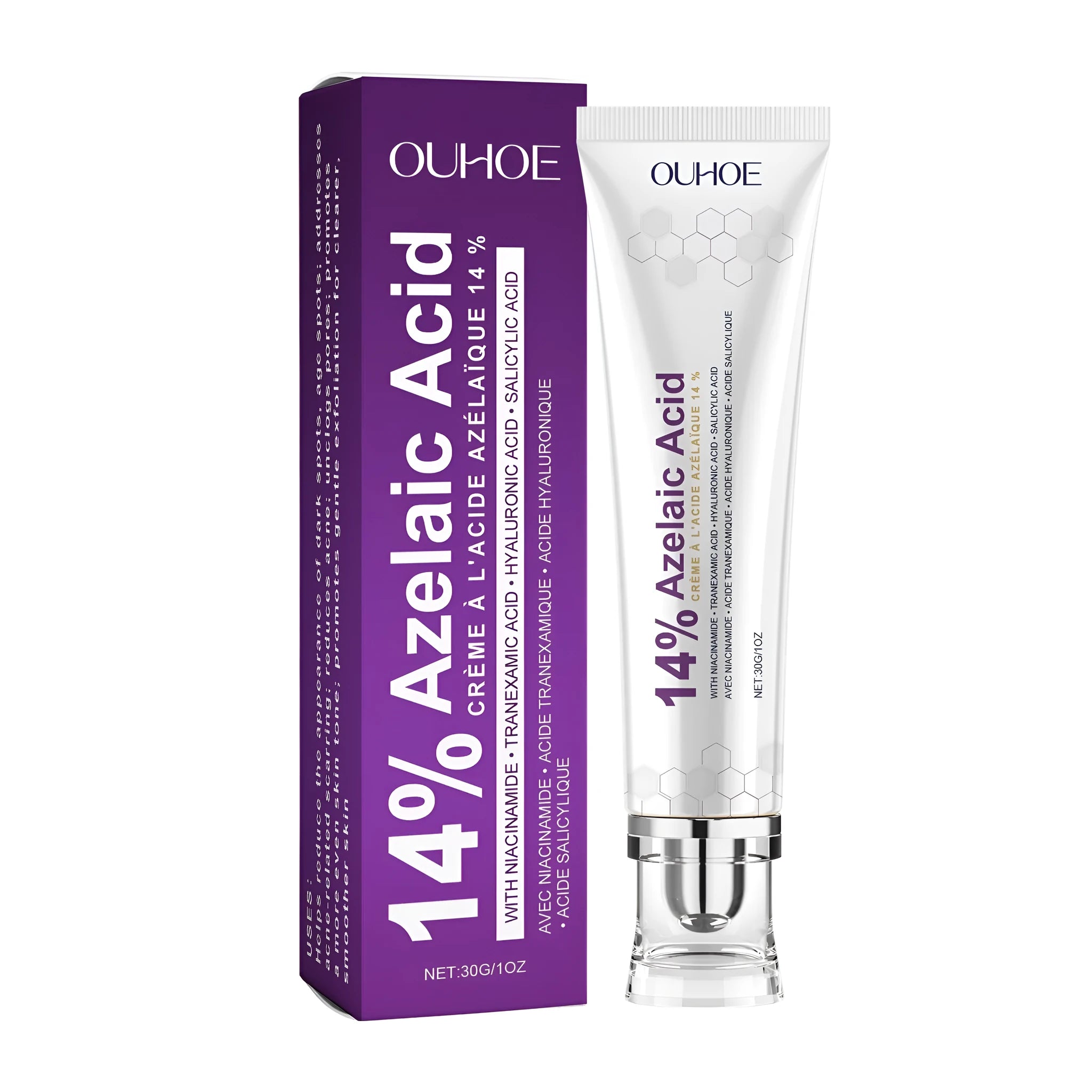 30g tube of moisturising and soothing face cream with nicotinamide and hyaluronic acid.