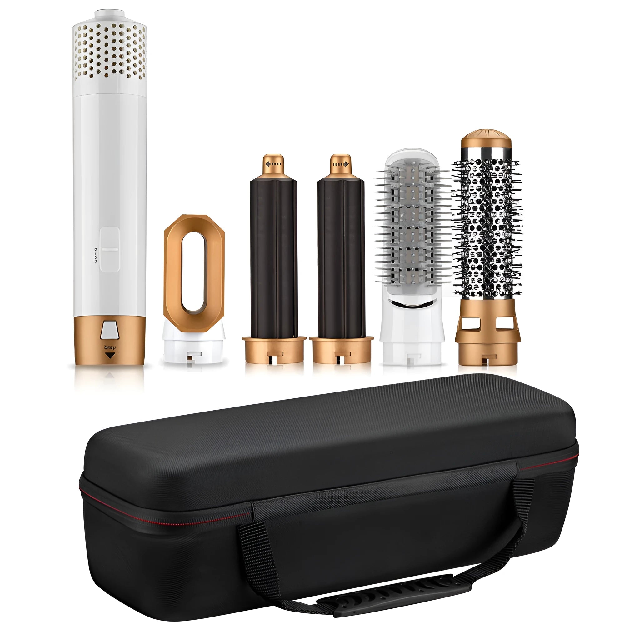 Men's and women's multifunctional hot air curling iron with constant temperature, available in multiple colours, on white background