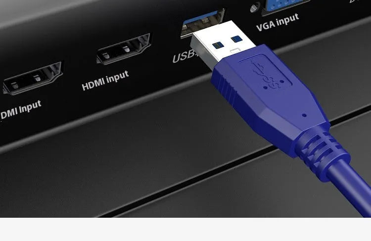 USB 3.0 data cable with nickel-plated connectors for connecting external hard drives, shown in multiple length options.