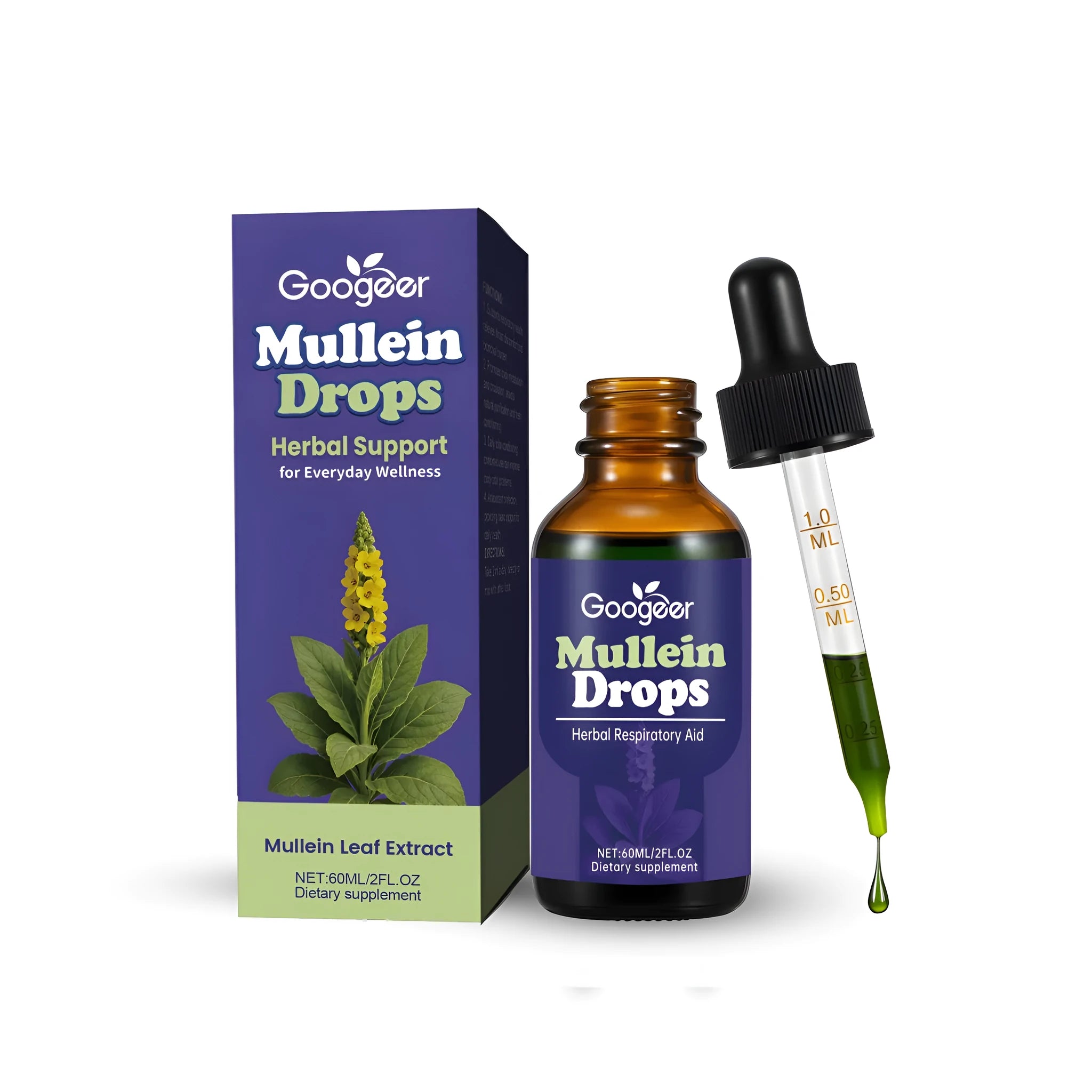 Mao Ruihua Chlorophyll Herbal Drops 60ml bottle with sodium copper chlorophyllin and Erigeron leaf extract