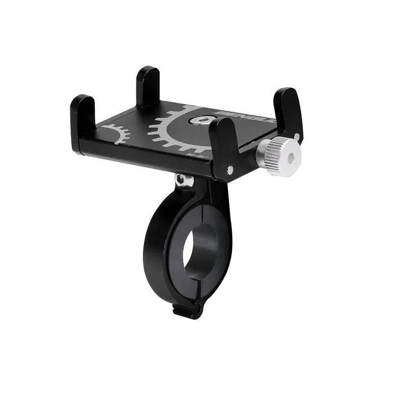 Aluminium alloy bicycle phone holder in black, red or titanium colour options