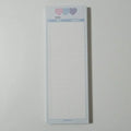 Vertical B5 half learning notepad in blue cover showing double-sided printable paper.