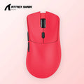 Attack Shark wireless Bluetooth mouse in black, white, or red colours, shown next to a laptop.